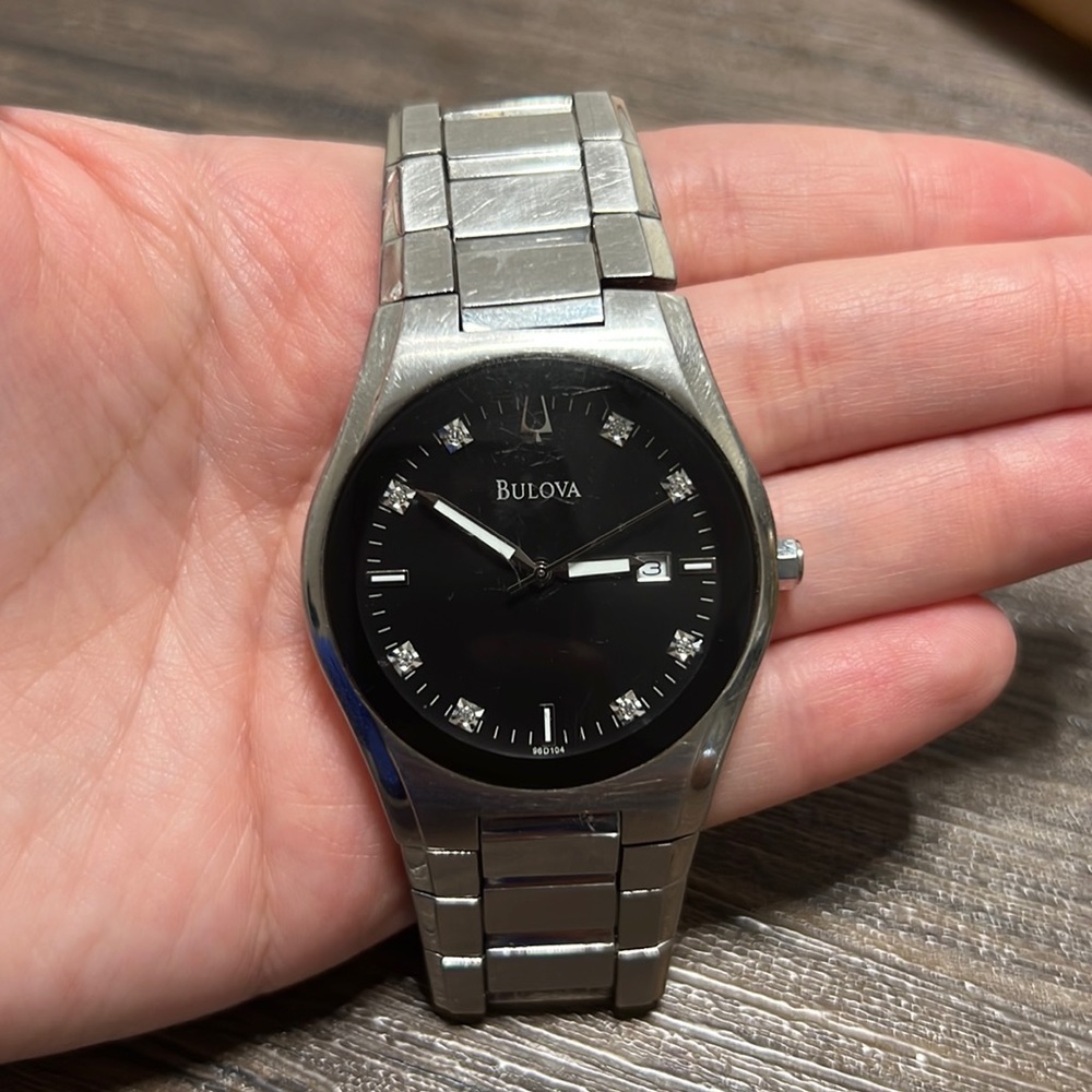 Bulova silver watch
